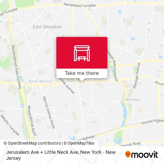 Jerusalem Ave + Little Neck Ave map