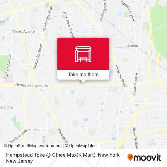 Hempstead Tpke @ Office Max(K-Mart) map