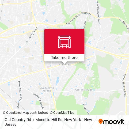 Old Country Rd + Manetto Hill Rd map