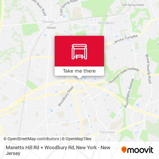 Manetto Hill Rd + Woodbury Rd map