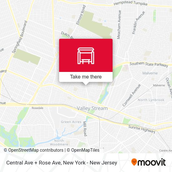 Mapa de Central Ave + Rose Ave