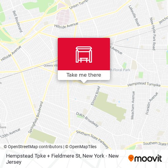 Hempstead Tpke + Fieldmere St map