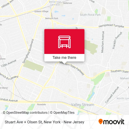 Stuart Ave + Olsen St map