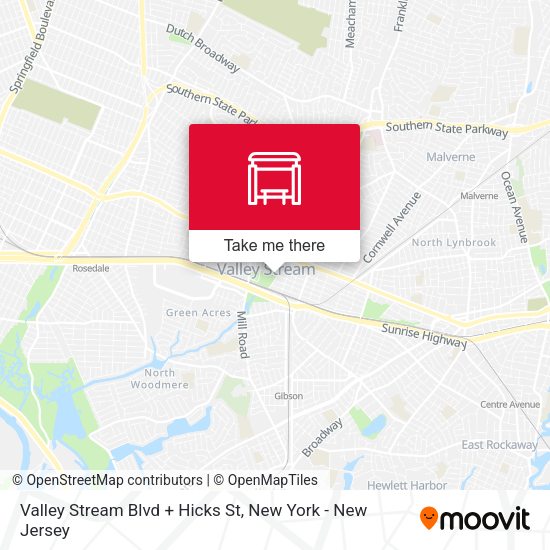 Mapa de Valley Stream Blvd + Hicks St