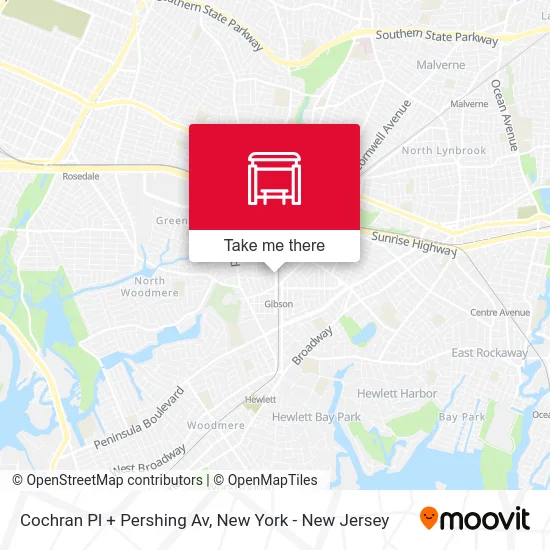 Cochran Pl + Pershing Av map