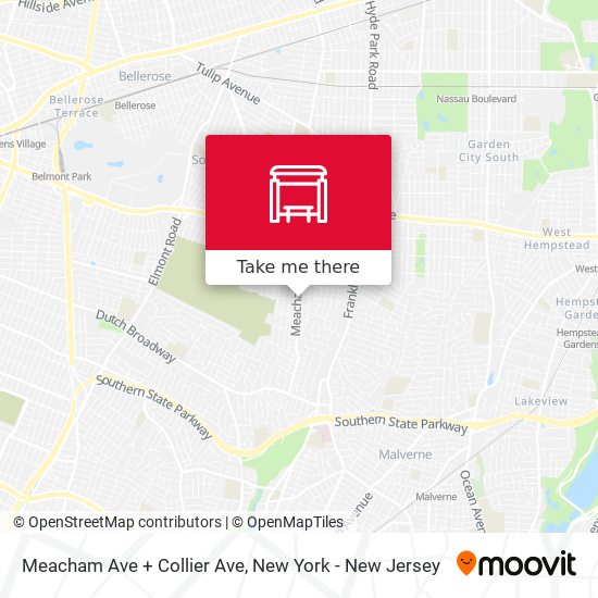 Meacham Ave + Collier Ave map