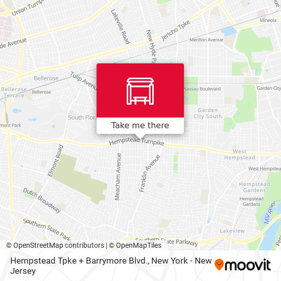 Hempstead Tpke + Barrymore Blvd. map