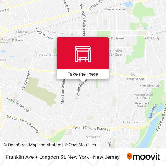 Mapa de Franklin Ave + Langdon St