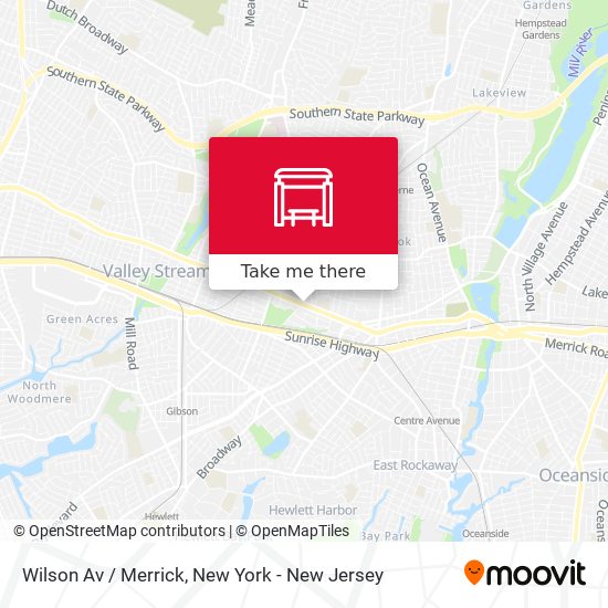 Mapa de Wilson Av / Merrick