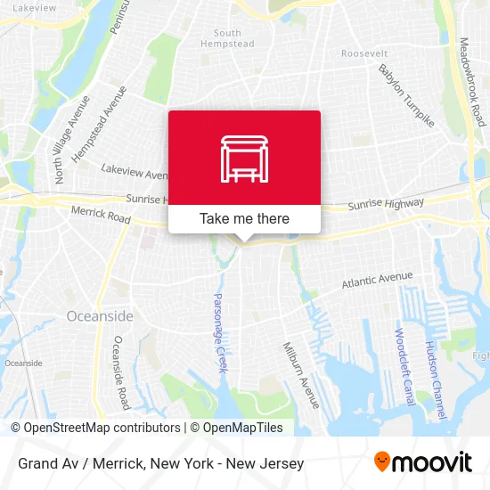 Grand Av / Merrick map