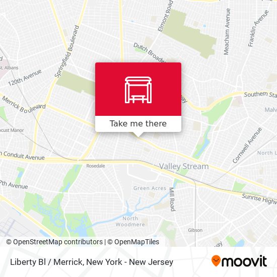 Mapa de Liberty Bl / Merrick