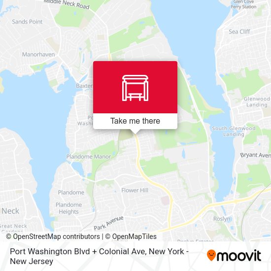 Mapa de Port Washington Blvd + Colonial Ave