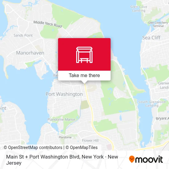 Main St + Port Washington Blvd map