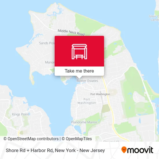 Shore Rd + Harbor Rd map