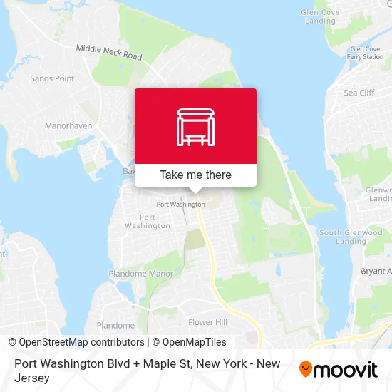 Port Washington Blvd + Maple St map