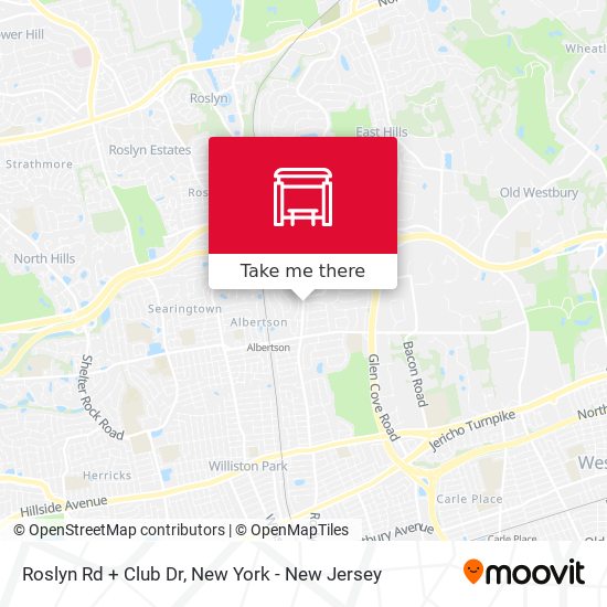 Mapa de Roslyn Rd + Club Dr
