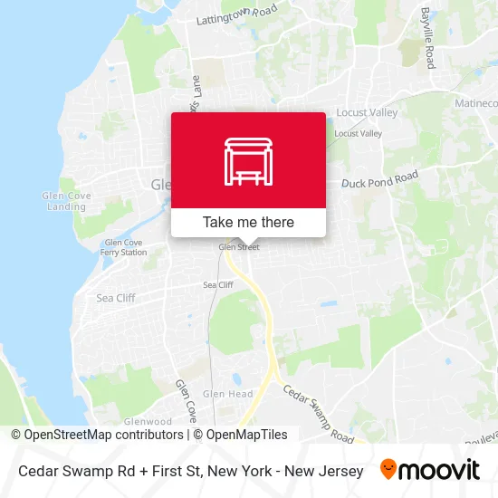 Cedar Swamp Rd + First St map