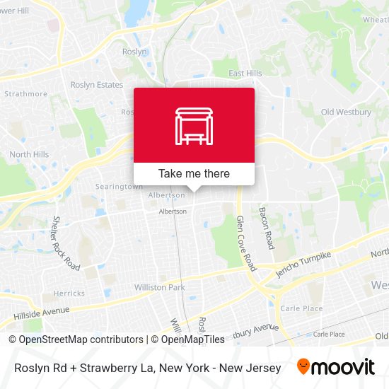 Mapa de Roslyn Rd + Strawberry La