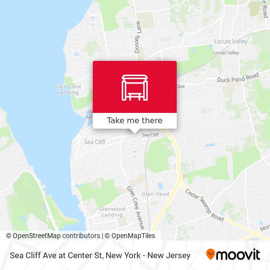 Sea Cliff Ave at Center St map