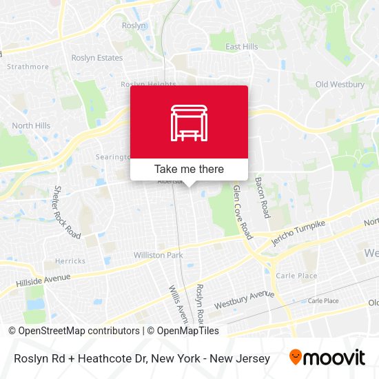 Mapa de Roslyn Rd + Heathcote Dr