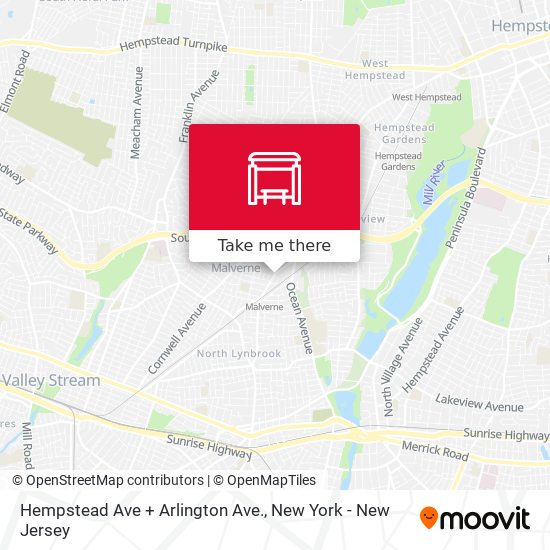 Hempstead Ave + Arlington Ave. map