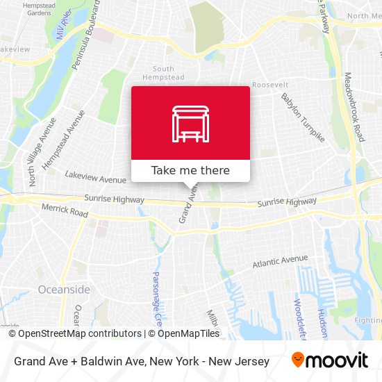 Grand Ave + Baldwin Ave map