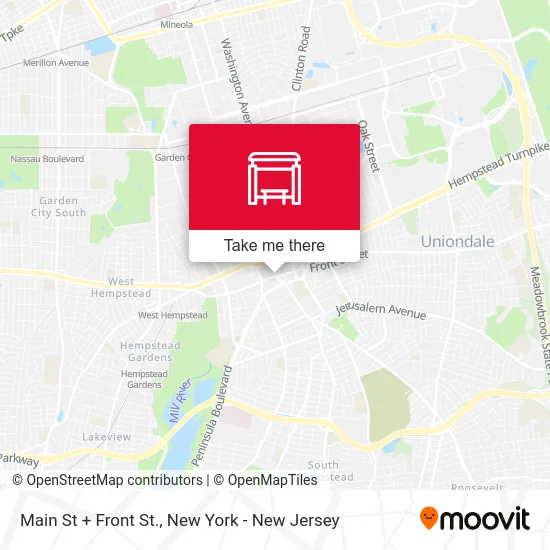 Main St + Front St. map