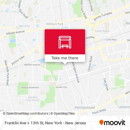 Franklin Ave + 13th St map