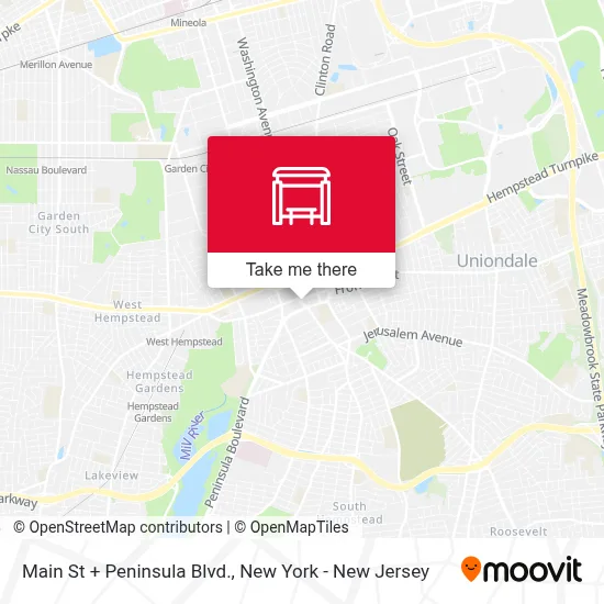 Main St  + Peninsula Blvd. map