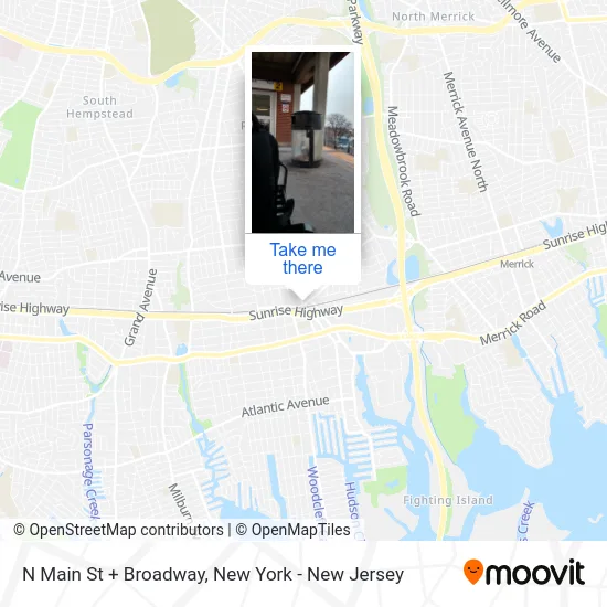 N Main St + Broadway map