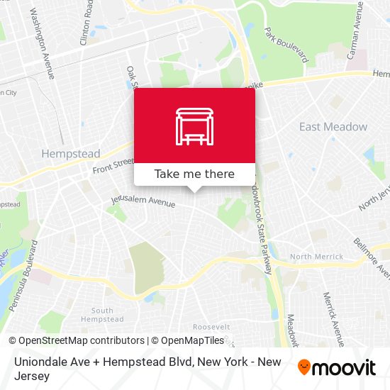 Uniondale Ave + Hempstead Blvd map