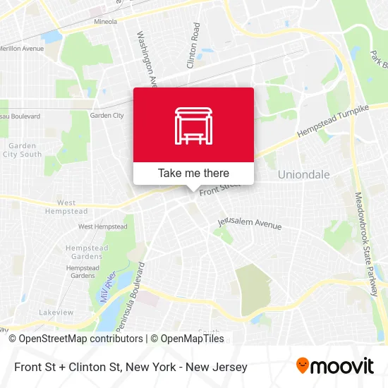 Front St + Clinton St map