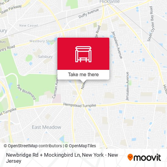 Mapa de Newbridge Rd + Mockingbird Ln