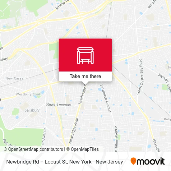 Newbridge Rd + Locust St map