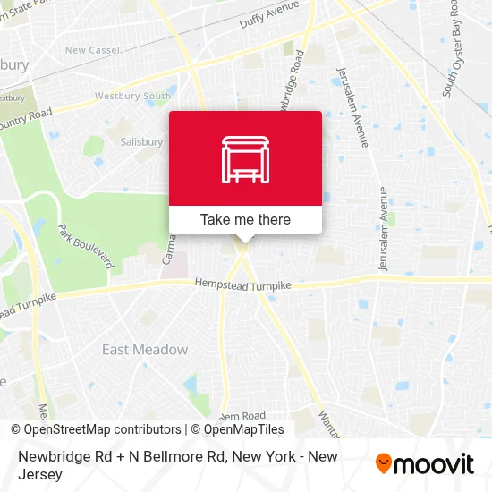 Newbridge Rd + N Bellmore Rd map