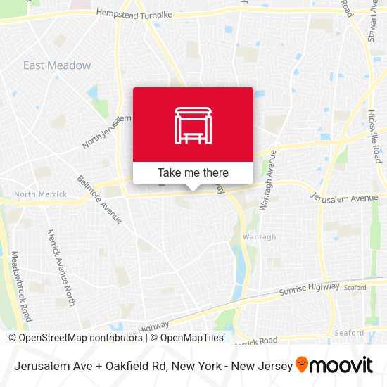 Mapa de Jerusalem Ave + Oakfield Rd