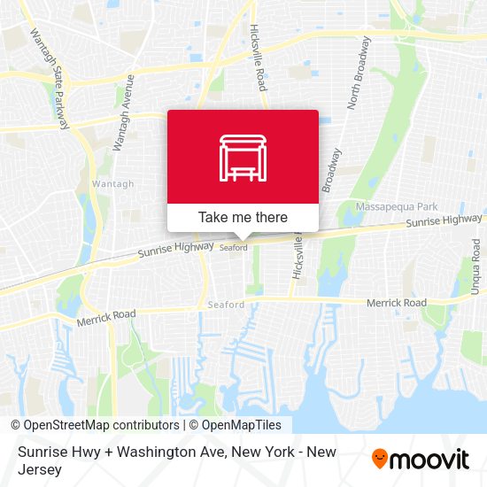 Mapa de Sunrise Hwy + Washington Ave