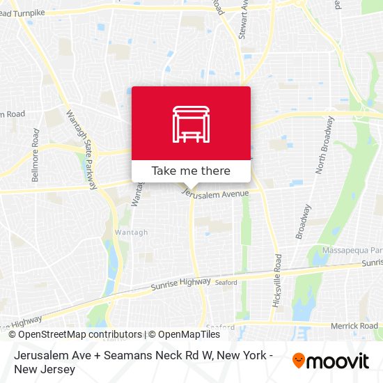 Jerusalem Ave + Seamans Neck Rd W map