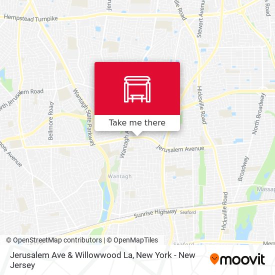 Jerusalem Ave & Willowwood La map