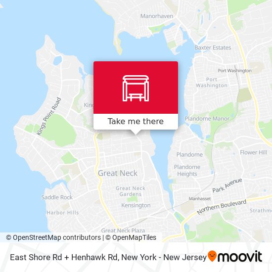 East Shore Rd + Henhawk Rd map