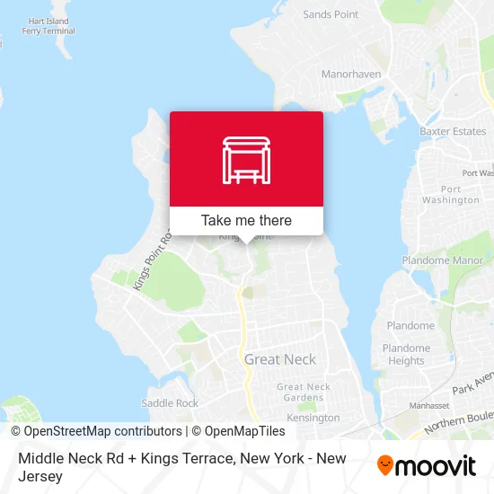 Middle Neck Rd +  Kings Terrace map