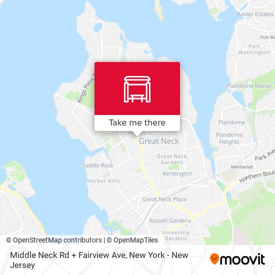 Middle Neck Rd + Fairview Ave map