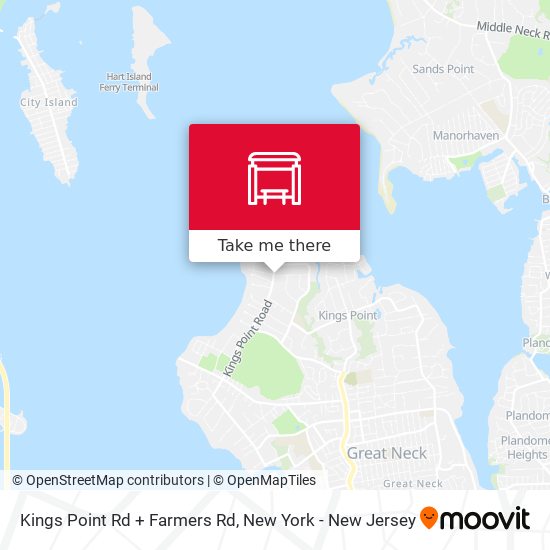 Kings Point Rd + Farmers Rd map