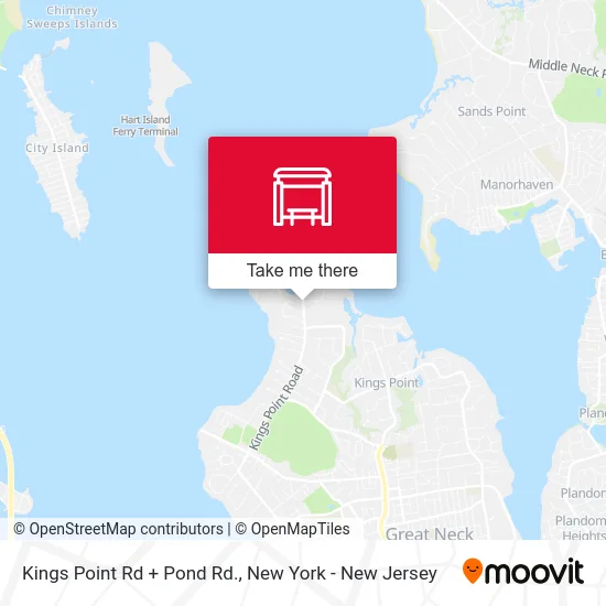 Kings Point Rd + Pond Rd. map