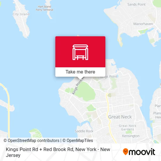 Kings Point Rd + Red Brook Rd map