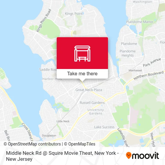Middle Neck Rd @ Squire Movie Theat map
