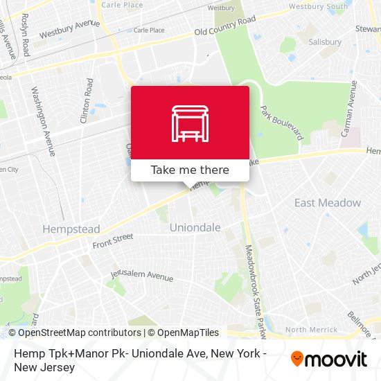 Hemp Tpk+Manor Pk- Uniondale Ave map