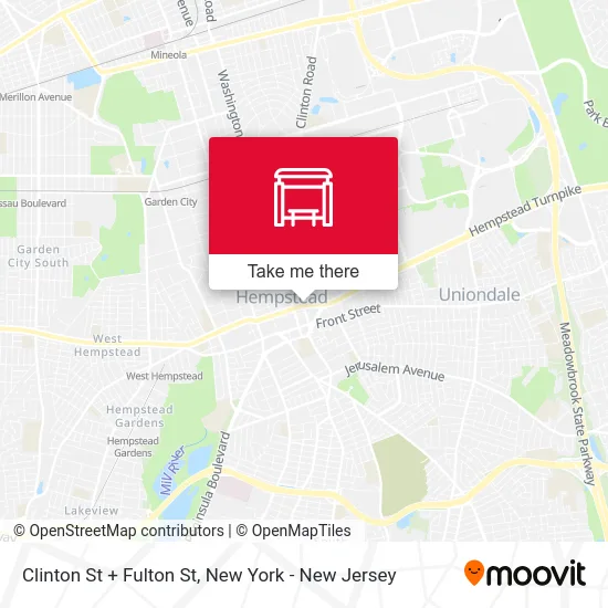 Clinton St + Fulton St map