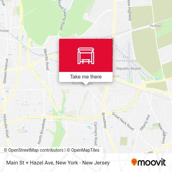 Main St + Hazel Ave map