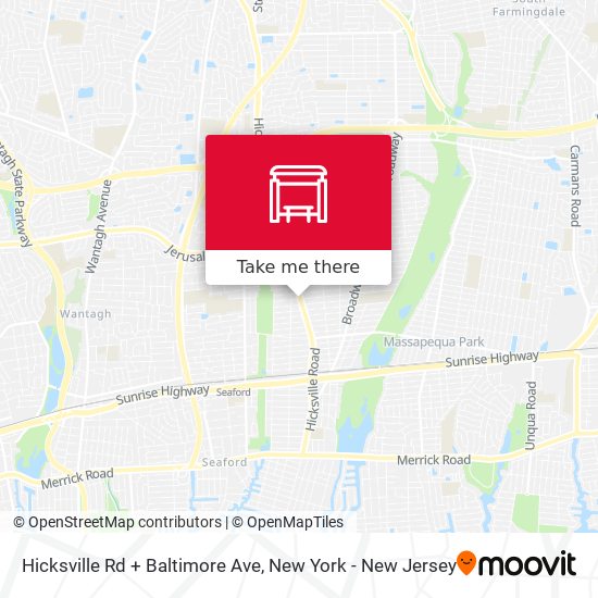 Hicksville Rd + Baltimore Ave map